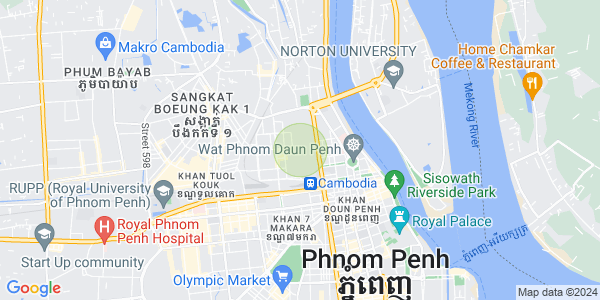 Mapa: Srah Chak, Daun Penh, Phnom Penh