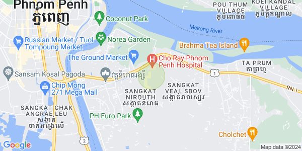 Map of Nirouth, Chbar Ampov, Phnom Penh