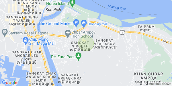 Mapa: Nirouth, Chbar Ampov, Phnom Penh