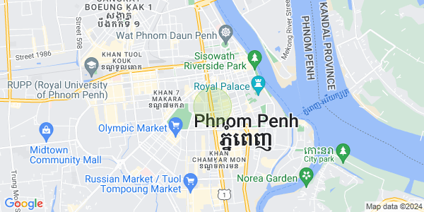 Carte de Phsar Kandal I, Daun Penh, Phnom Penh