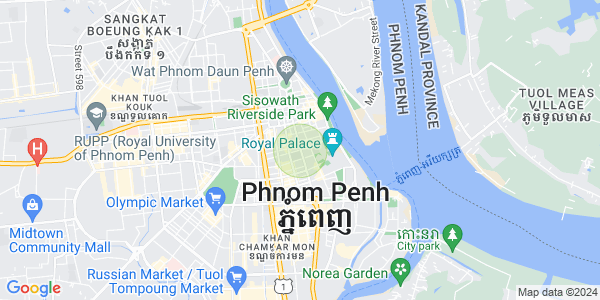Chey Chumneah구역, 룽볜구, 프놈펜 지도