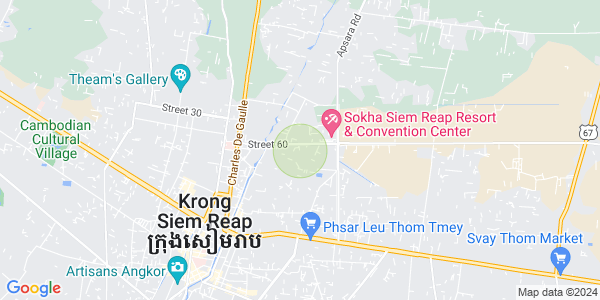 Sla Kram 分区, 暹粒地图