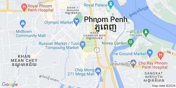 Carte de BKK 3, Boeng Keng Kang, Phnom Penh
