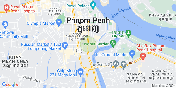 Map of Tonle Bassac, Chamkarmon, Phnom Penh