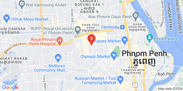 Mapa: Boeung Kak 2, Toul Kork, Phnom Penh