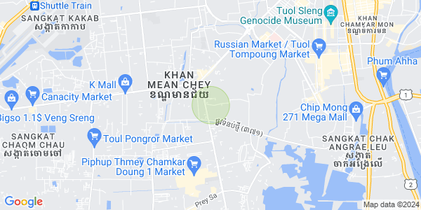 แผนที่ สตึงมានជัย 1, เมียนเจ็ย, พนมเปญ