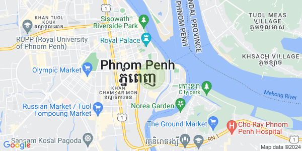 トンレバサック, チャムカモン, プノンペンの地図