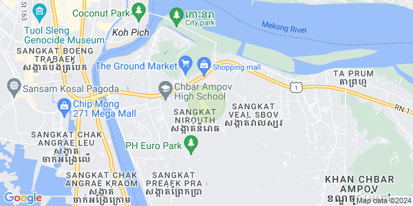 Map of Nirouth, Chbar Ampov, Phnom Penh