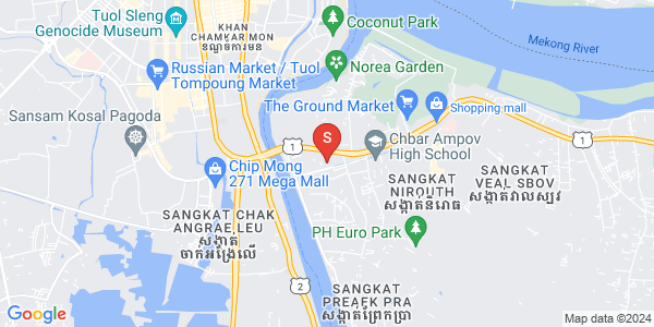 Map of Nirouth, Chbar Ampov, Phnom Penh