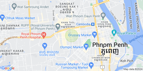 Mapa: Phsar Depou III, Toul Kork, Phnom Penh