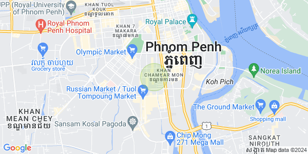 万景岗3分区（BKK3), 波哥堪, 金边地图