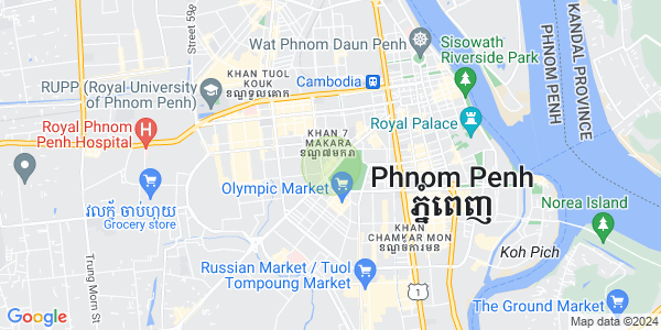 Map of Veal Vong, 7 Makara, Phnom Penh