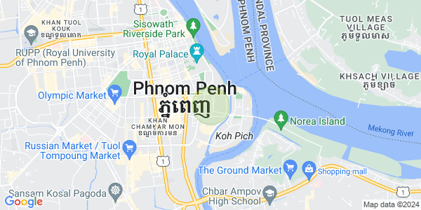 백색하구역, 짬까몬, 프놈펜 지도