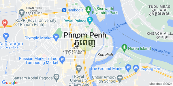 Mapa: Tonle Bassac, Chamkarmon, Phnom Penh