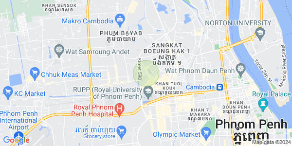 Carte de Boeung Kak 2, Toul Kork, Phnom Penh
