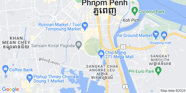 แผนที่ พสาร์เดิมทะกอ, จัมการมอน, พนมเปญ