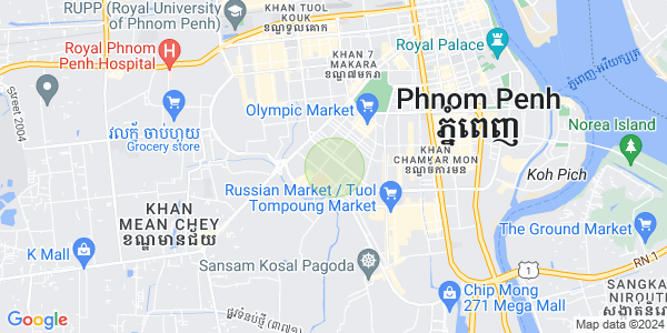 Tumnob Tuek镇, 波哥堪, 金边地图