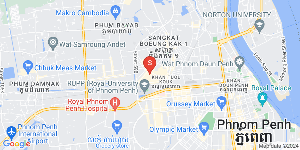 Mapa: Boeung Kak 2, Toul Kork, Phnom Penh