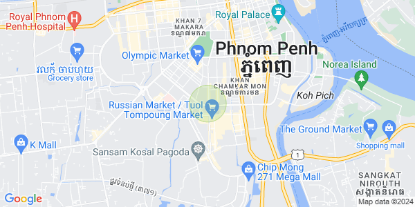 Mapa: Toul Tum Poung 1, Chamkarmon, Phnom Penh