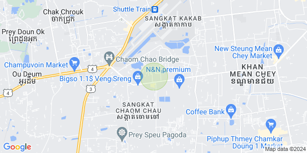 조주 1, 보리센차오구, 프놈펜 지도
