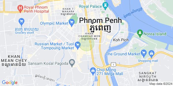 万景岗1分区（BKK1), 波哥堪, 金边地图