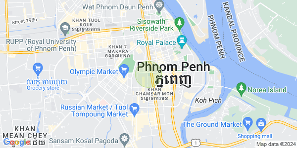 万景岗1分区（BKK1), 波哥堪, 金边地图