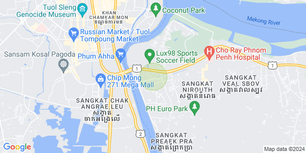 Mapa: Veal Sbov, Chbar Ampov, Phnom Penh