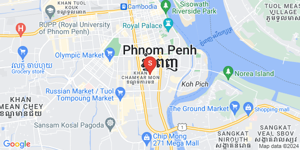 Carte de BKK 1, Boeng Keng Kang, Phnom Penh