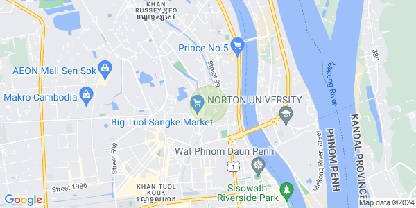 チュランチャムレ2, ルッセイケオ, プノンペンの地図