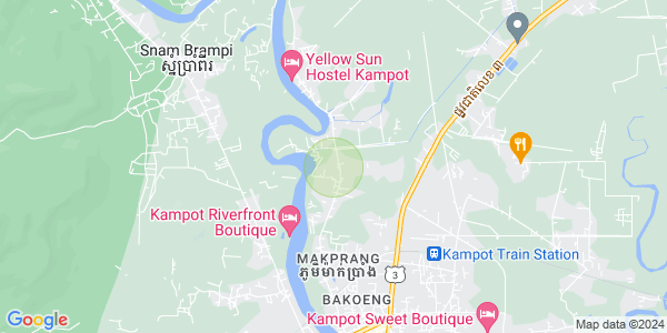 Mapa: Kampong Kraeng, Tuek Chhou, Kampot