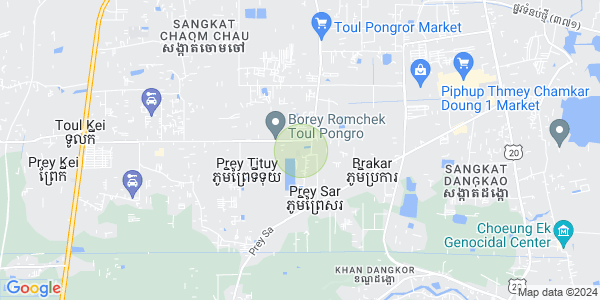 Mapa: Prey Sa, Dangkao, Phnom Penh