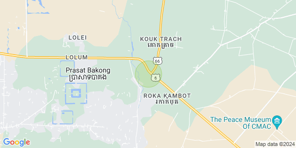แผนที่ บากอง, ปราสาทบากอง, เสียมเรียบ