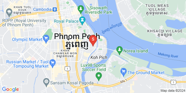 Mapa: Tonle Bassac, Chamkarmon, Phnom Penh