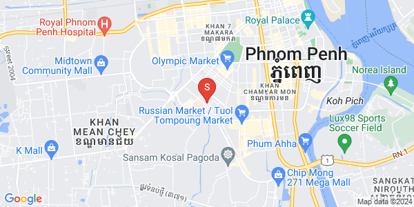Tumnob Tuek镇, 波哥堪, 金边地图
