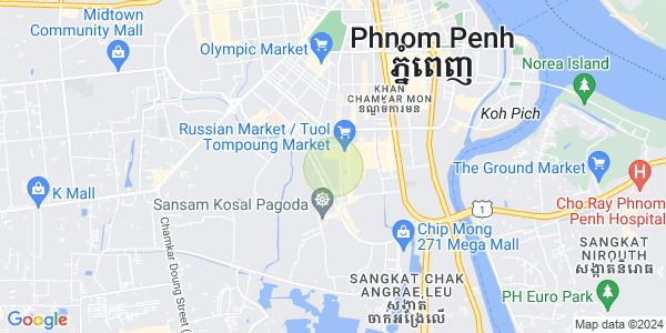 Boeung Tumpun分区, 棉芷区, 金边地图