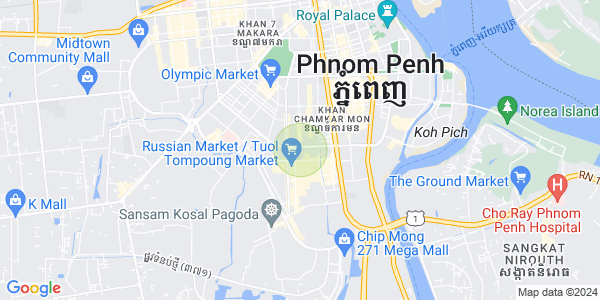 사남고구역, 짬까몬, 프놈펜 지도