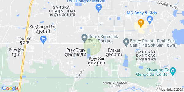 Mapa: Preaek Kampues, Dangkao, Phnom Penh
