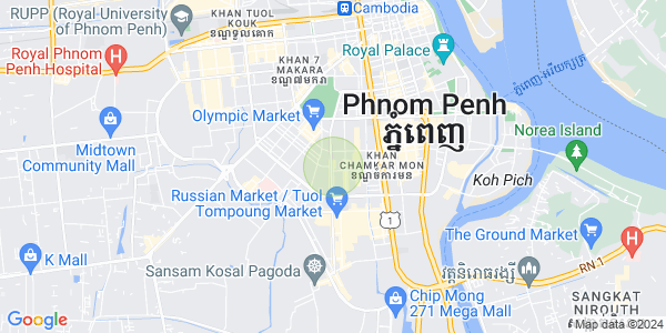 Map of Veal Vong, 7 Makara, Phnom Penh