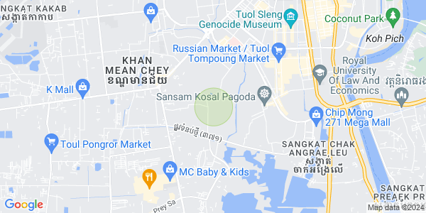 Map of Stueng Mean chey 1, Meanchey, Phnom Penh