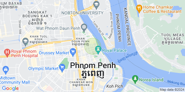Mapa: Chakto Mukh, Daun Penh, Phnom Penh