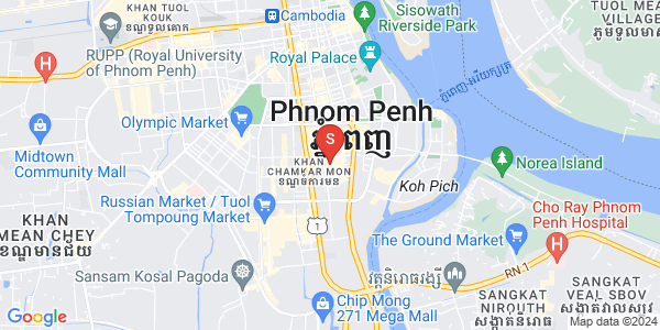 Mapa: BKK 1, Boeng Keng Kang, Phnom Penh