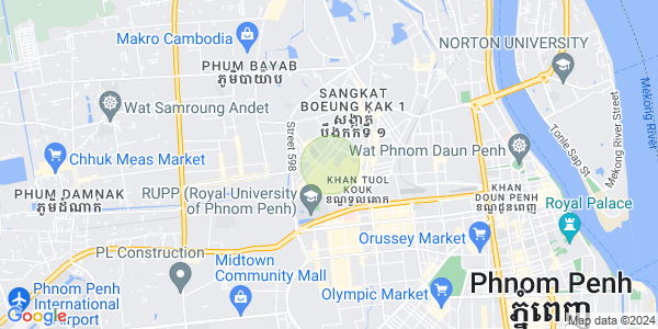Map of Boeung Kak 2, Toul Kork, Phnom Penh