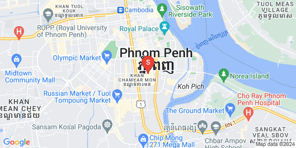 Carte de BKK 1, Boeng Keng Kang, Phnom Penh