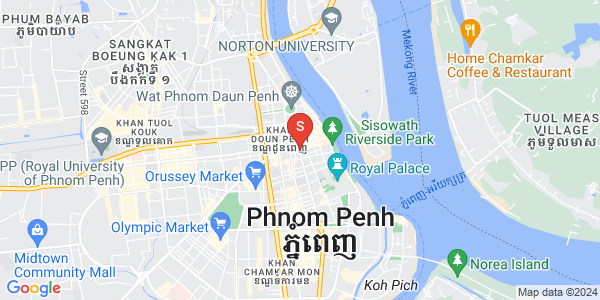 Mapa: Phsar Chas, Daun Penh, Phnom Penh
