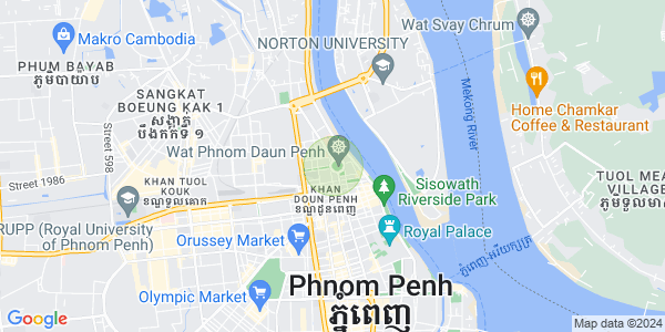 Mapa: Wat Phnom, Daun Penh, Phnom Penh