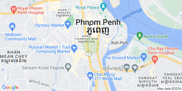 Mapa: BKK 1, Boeng Keng Kang, Phnom Penh