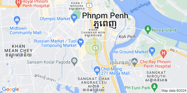 Mapa: Boeung Trabek, Chamkarmon, Phnom Penh