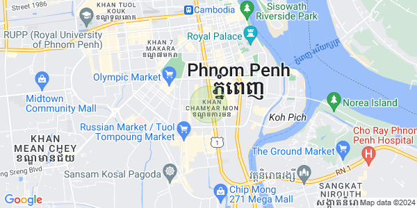 Map of BKK 2, Boeng Keng Kang, Phnom Penh