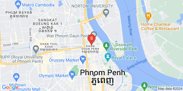 Map of Wat Phnom, Daun Penh, Phnom Penh