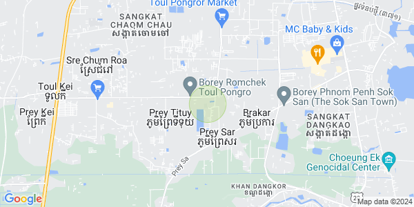 Mapa: Prey Sa, Dangkao, Phnom Penh